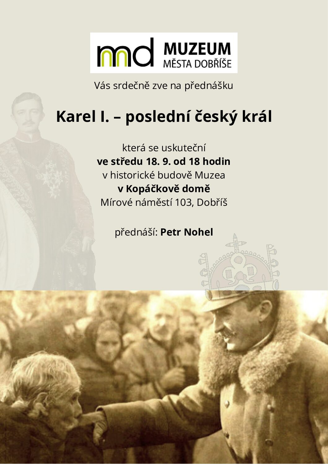 Přednáška „Karel I. – poslední český král“